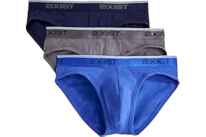 2(X)IST mens Cotton Stretch No Show Brief 3-pack