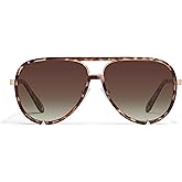 QUAY - Women's Sunglasses, Oversized Aviator Shades, UV Protection Lenses