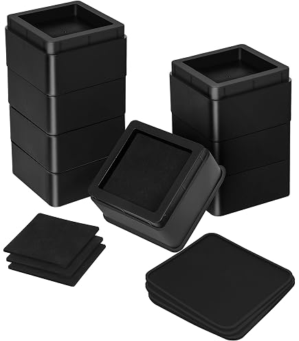 Napnapday 9-Pack Bed Risers 3 Inch - Heavy Duty Furniture Elevators For Wheels Of Beds & Couches - View #7