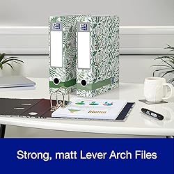 Oxford, Lever Arch File, Leaves, Pack of 2 Folders