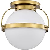 Nuvo Lakeshore - 1 Light Large Flush Mount-15.63 Inches Tall and 18 Inches Wide-Natural Brass Finish
