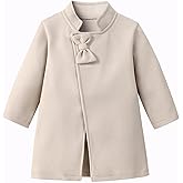 USKIDKK Toddler Baby Girl Dress Coat Long Sleeve Solid Color Clothes Jacket Fall Winter Outfit