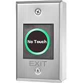 Infrared Sensor Exit Button IR Door Release Touch-Free Switch No Touch Exit Button with LED Light Indicator for Door Access Control (4.53'' x 2.76'' with Back Box)