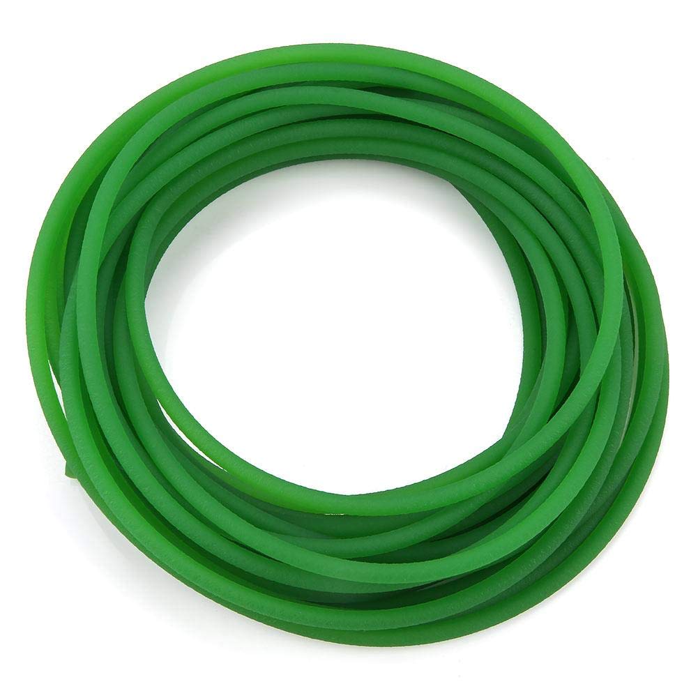 Polyurethane Round Belt Rough PU Transmission Belt for Drive (Green)(5mm*10m)