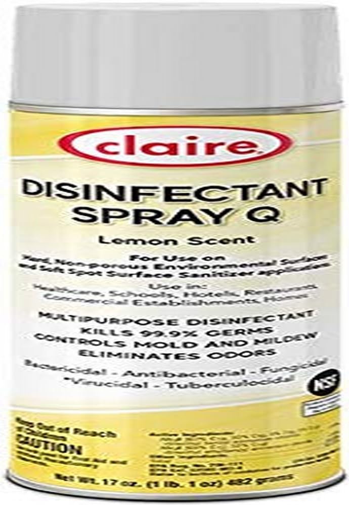 Photo 1 of 3Claire Disinfectant Spray Q, Colorless, Lemon Scent, 17 Fl Oz