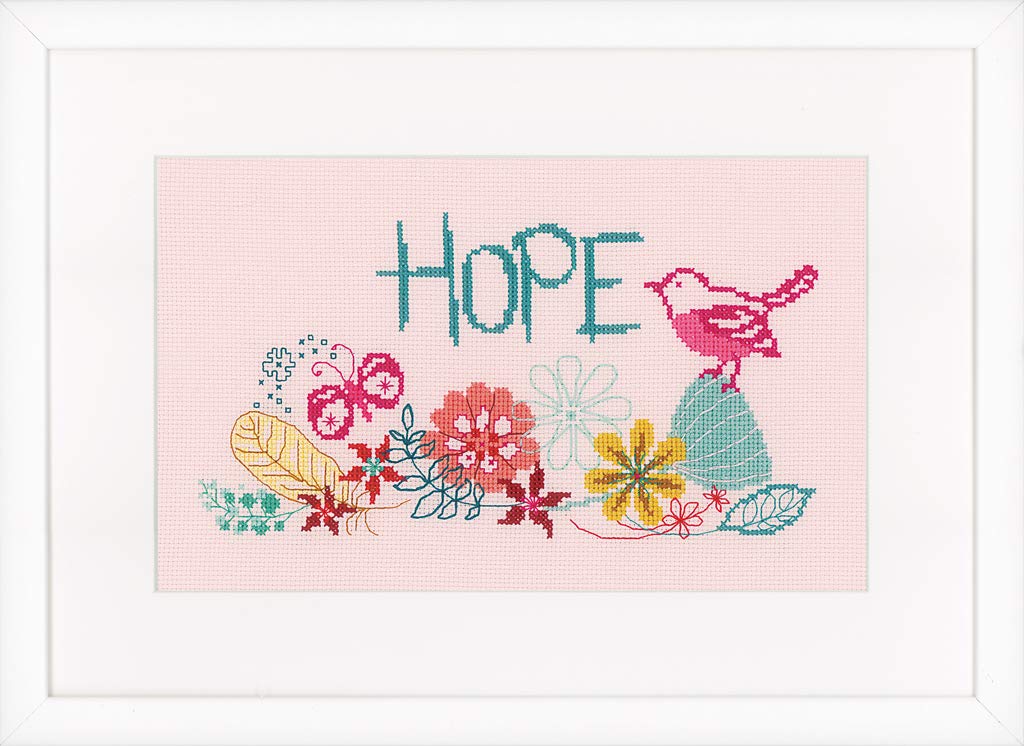 Vervaco Counted Cross Stitch: Kit: Hope, COTTON, NA, 28 x 17cm