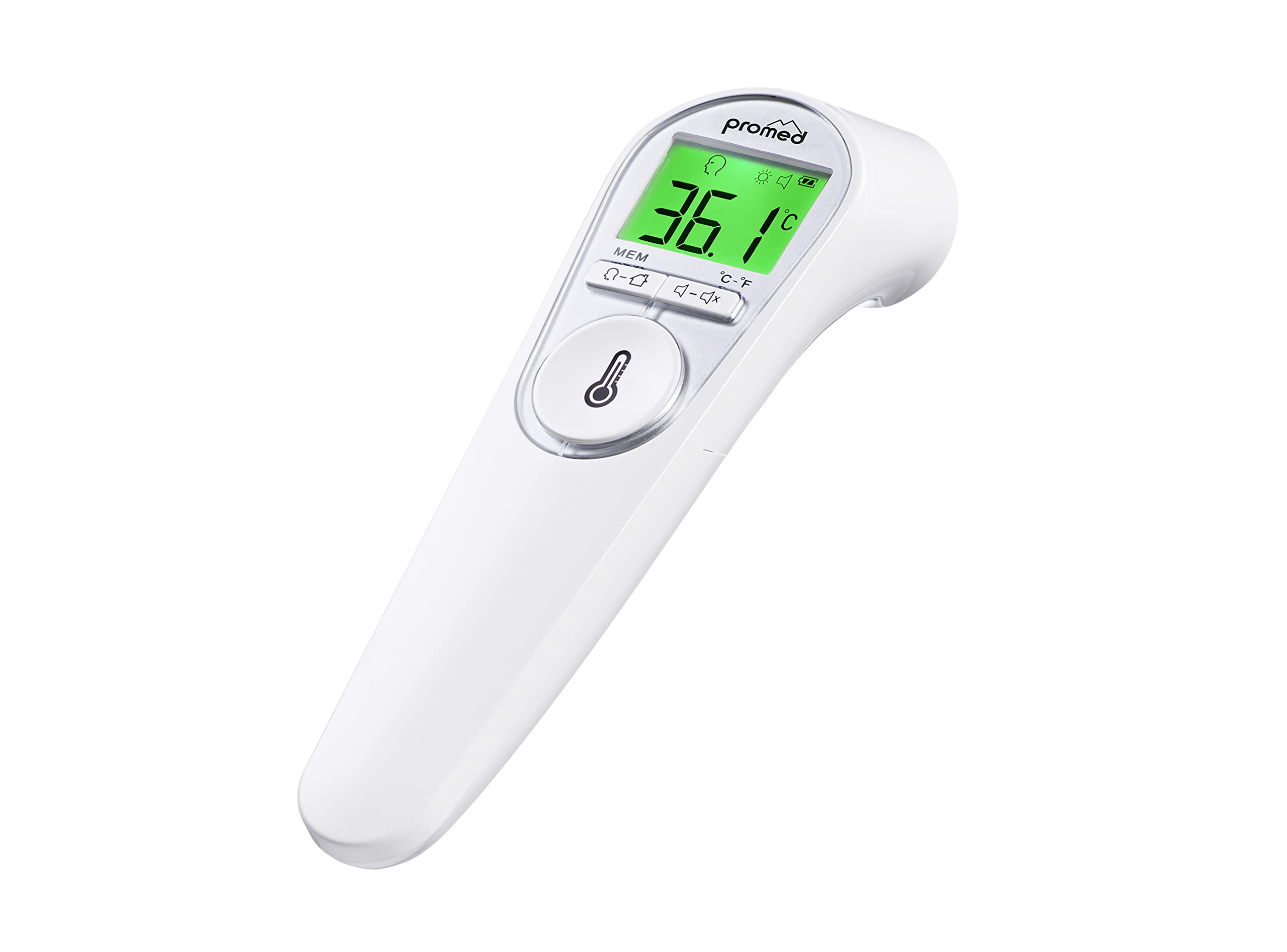 Promed Infrared Thermometer, Non-Contact Fever Thermometer, Forehead for Babies and Adults, Temperature Meter IRT-80, Digital Fever Thermometer, Large Display