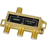 3 Way TV Signal Splitter,ANTOP Digital Coax Cable Splitter 2GHz- 5-2050MHz High Performance for Satellite/Cable TV Antenna