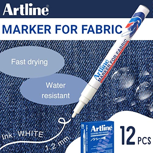 Artline White Marker for Fabric (12 Markers) in Kuwait Whizz