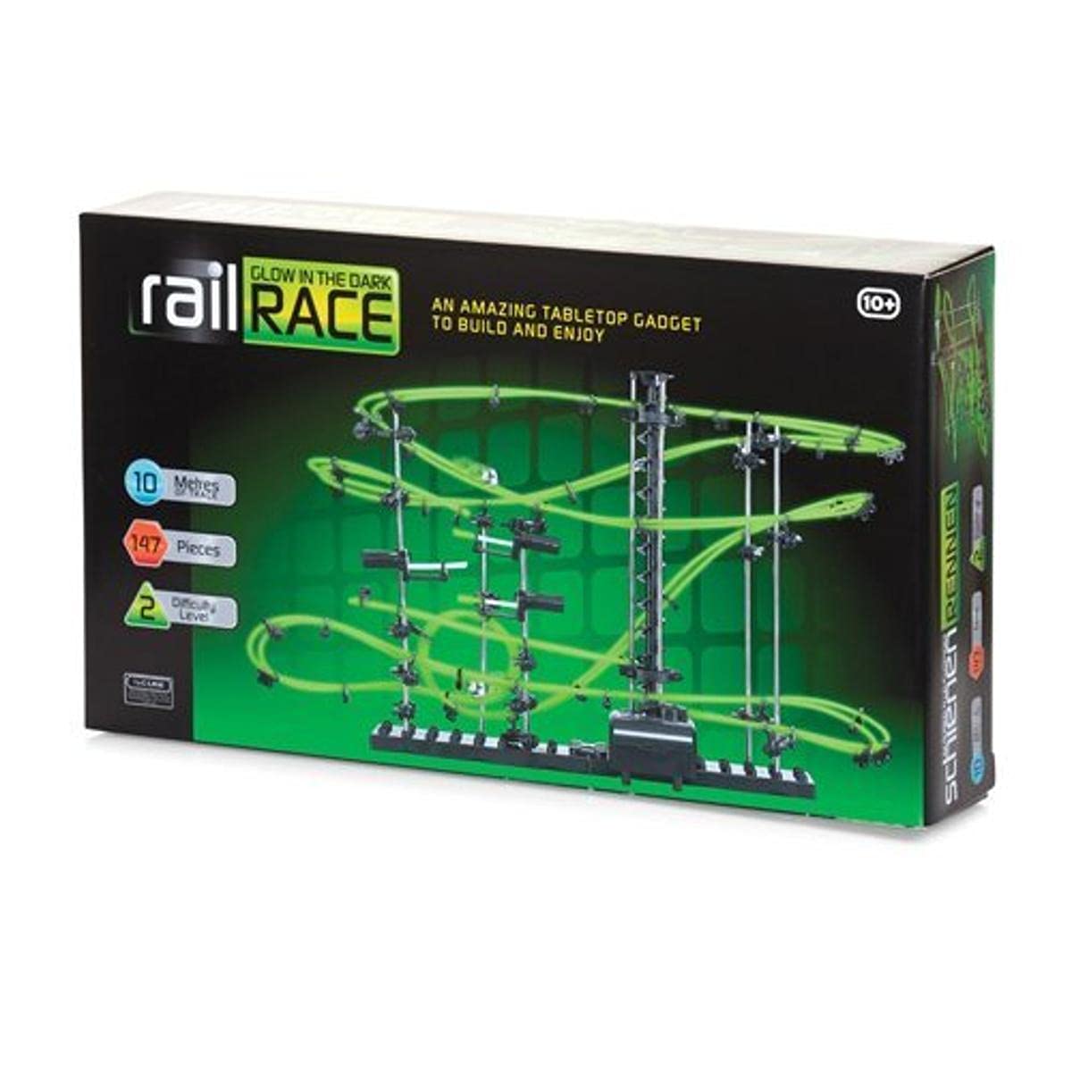 Tobar Glow in the Dark Rail Race Marble Run Toy Set