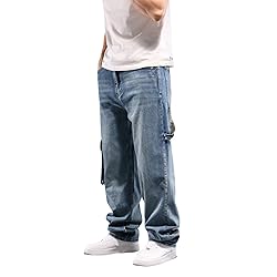 LUOBANIU Men's Baggy Jeans Hip Hop Loose fit 90s