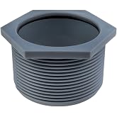 FINBe 2 Pack 2 Inch Threaded Shower Drain Adapter with Rubber Gasket | Adjustable Height; Leak-Resistant Rubber Gasket; Durable Black Plastic; Fits Square and Linear Drain Systems