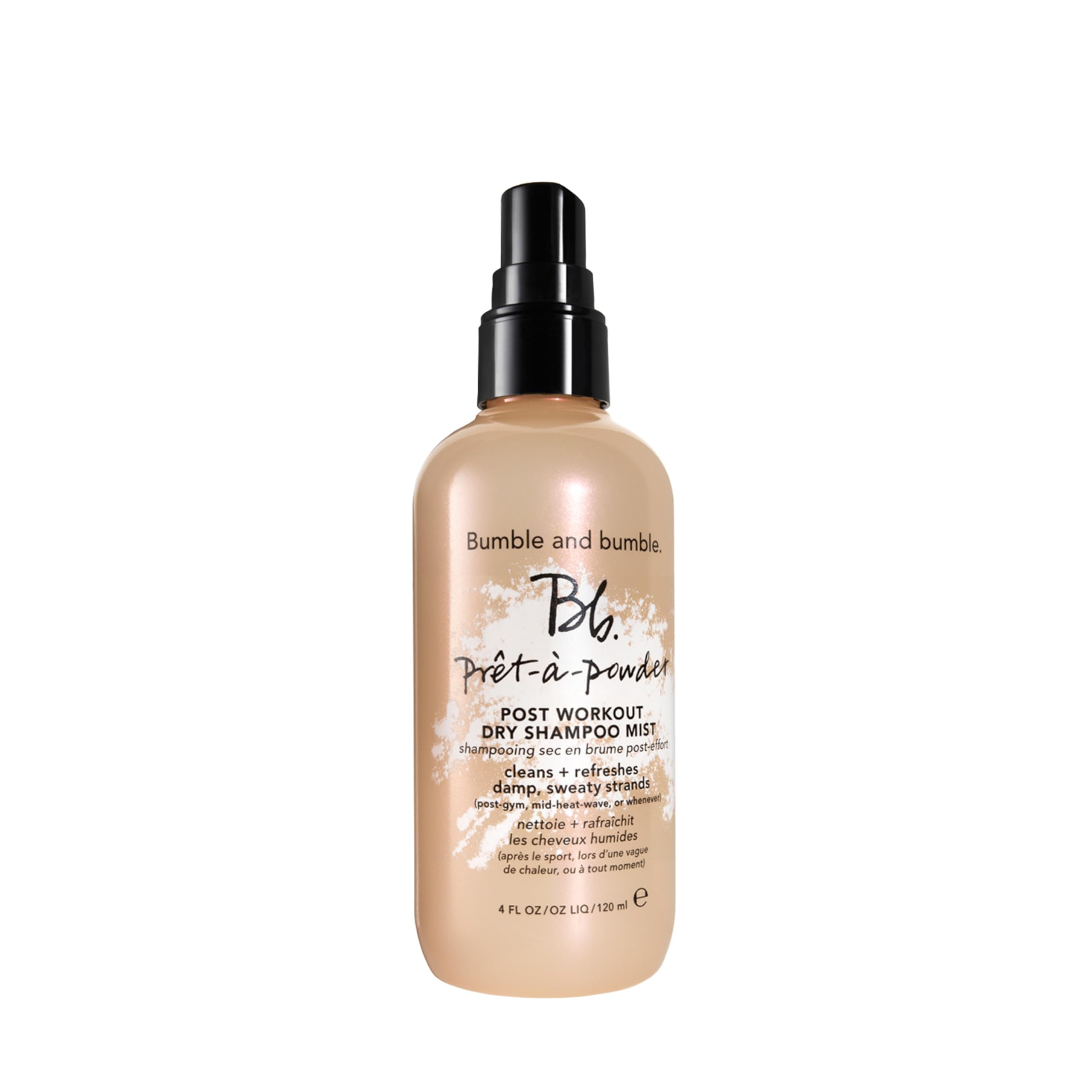 Bumble and bumble. Prêt-à-powder Post Workout Non-Aerosol Dry Shampoo Hair Mist | Cleanses Sweaty Hair + Eliminates Odor | Curly, Wavy, Straight, 120 ml