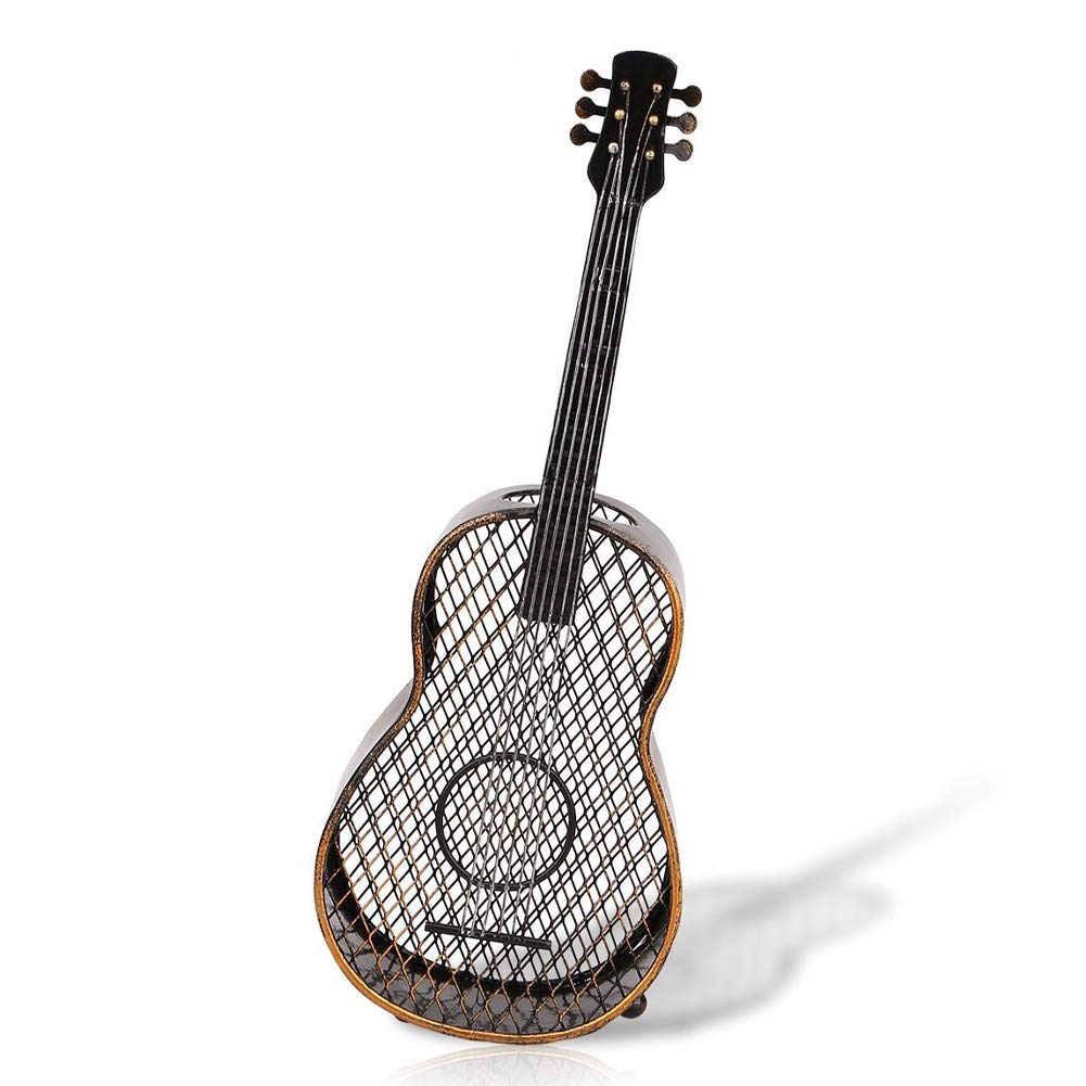 Oumefar Guitar Shaped Wine Cork Container Wine Cork Bottle Holder Stopper Organizer Office Ornaments Home Decoration