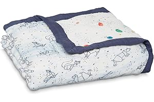 aden + anais Silky Soft Bamboo Viscose Baby Blanket, Crib Bedding for Newborn Baby and Toddler, Nursery Blanket for Boys and Girls, Baby Registry and Shower Gift - Stargaze