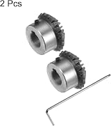 sourcing map 2pcs Bevel Gear 2M 20T 16mm Shaft 1:1 90 Degree Steering Gear 45# view 4