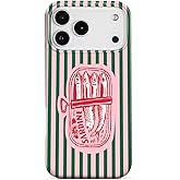 GEQCDBN Compatible with iPhone 17 Pro Max Case, Trendy Cute Sardine Girly Soft Slim TPU Shockproof Aesthetic Protective Phone Case Cover for Women Girls 6.9"
