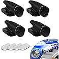 GKmow 4 PCS Deer Warning Devices, 1.9" x 0.9" ABS Deer Whistles Repeller, Ultrasonic Animal Alarms, Car Accessories, Universal for Most Cars, Trucks and Vans (Black)