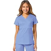 Maevn Women's EON Back Mesh Panel Mock Wrap Top