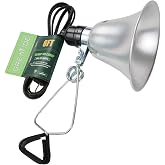 GREATIDE Clamp Lamp Light with Detachable 5.5 Inch Aluminum Reflector, 60 Watt E26 Socket (No Bulb Included), 6 Foot 18/2 SPT