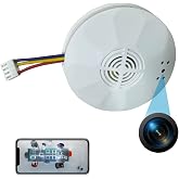 ULar 4K Smoker Detector Hidden Camera Night Vision WiFi6 Remote View | 800mAh Rechargerable Battery, Wired 120V AC Connector(9120 Model),Motion Detection,Local Storage Loop Record,No Audio