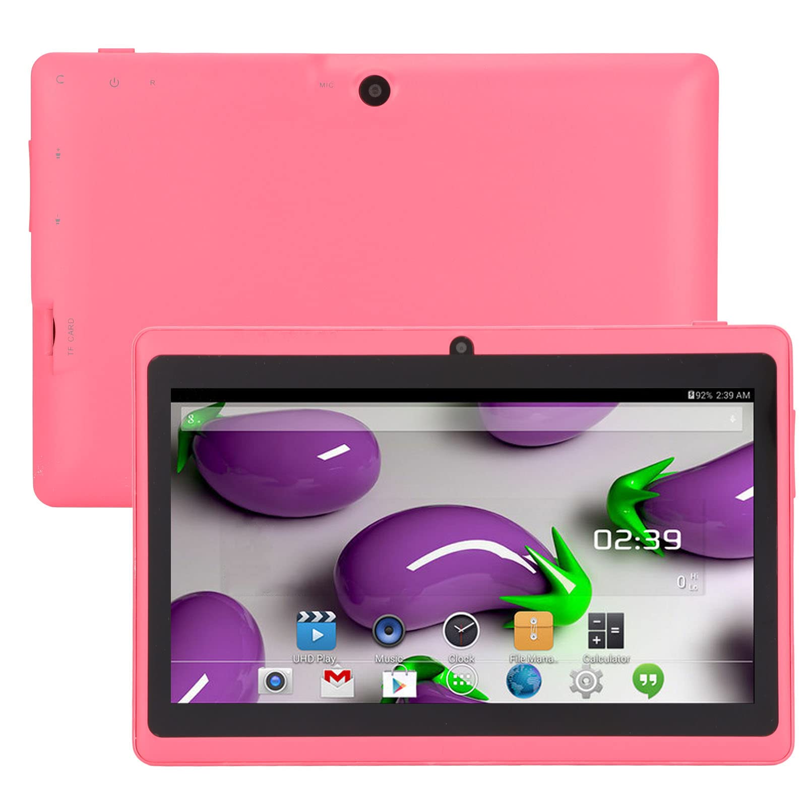 Q88 7in Kids Tablet for Android, with 8GB ROM, Safety Eye Protection Screen, Support Wi-Fi, Bluetooth, Dual Camera, Support Education, Gaming.(Pink)