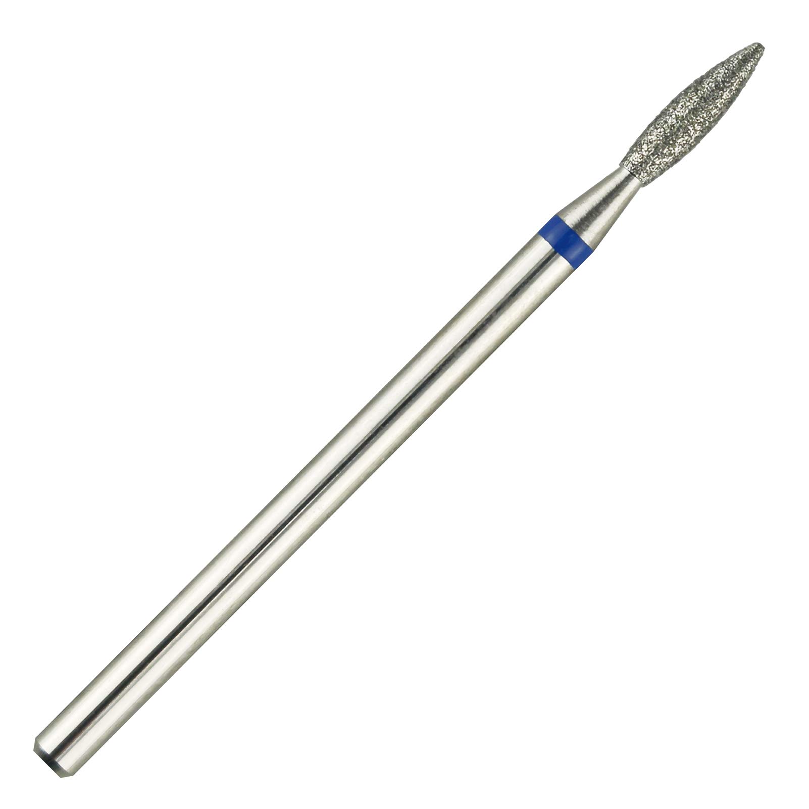 C & I Diamond Nail Drill Bit, Flame Shape, E-File, Professional Cuticle Clean Drill Bit, Improved Diamond Powder plus Tungsten Carbide Shank 3/32” (2.1 mm, Middle -M) — image 1