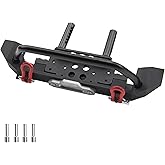 ShareGoo Metal Bumper with Tow Trailer Compatible with Axial SCX10 90046 90047 Traxxas TRX-4 Redcat Gen8 1/10 RC Crawler Car (Front Bumper)