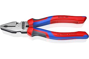 Knipex 0202180 7-1/4-Inch High Leverage Combination Pliers, Comfort Grip