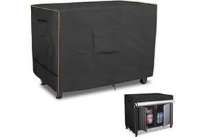 Bitubi Prep Table Cover with Split Zipper for 52 Inch Keter Unity XL Portable Outdoor Table, Heavy Duty Waterproof Fabric, Compatible with 52 Inch Kitchen Island Table, Black