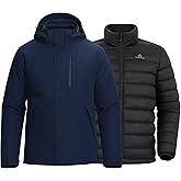 Pioneer Camp Men's 3-in-1 Snow Ski Jacket Puffer Liner Insulated Waterproof Rain Jackets Winter Windbreaker Snowboard Coat