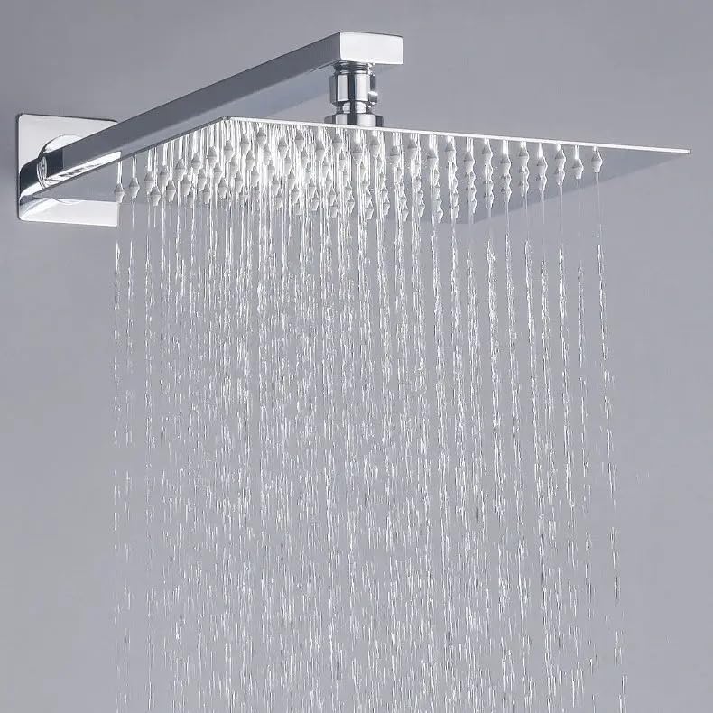 imiiHO Stainless Steel Bath Shower Faucet Set with Rainshower and Hand Shower, Chrome