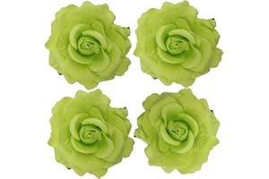 Sanrich 4pcs/pack Fabric Rose Hair Flowers Clips Mexican Hair Flowers Hairpin Brooch Headpieces