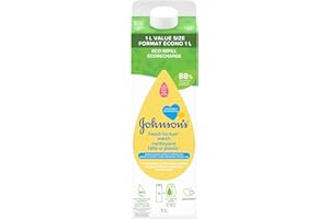 Johnson’s Head to Toe Wash 1L Carton Refill, Gently Cleanses Baby's Delicate Skin, Hypoallergenic Cleanser, Paraben Free, 1L