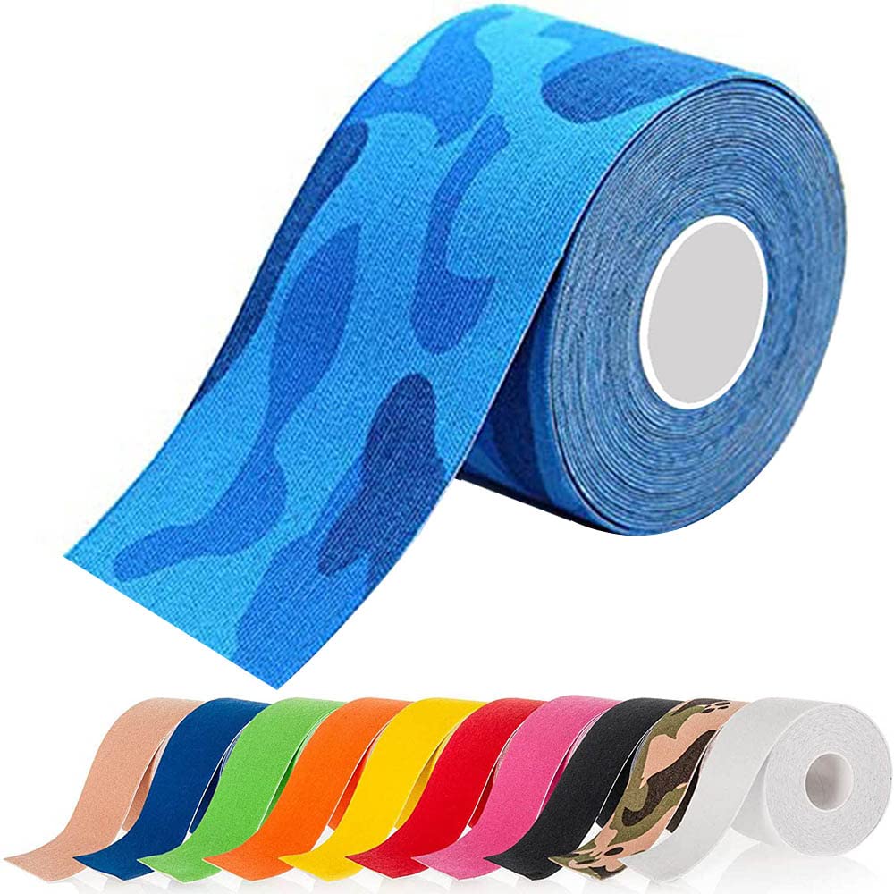 ATETEO Kinesiology Tape | Sports Tape 5m x (2.5/3.8/5/7.5) cm Roll of Elastic Muscle Support Tape for Exercise &Injury Recovery