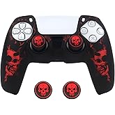 Tiger Horned Skull Controller Skin Cover Compatible with PS5/Playstation 5 Controller, RALAN Protector Case Customised Thumb Grip