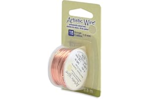 Artistic Wire, 18 Gauge Bare Copper Craft Jewelry Wrapping Wire, 4 yd