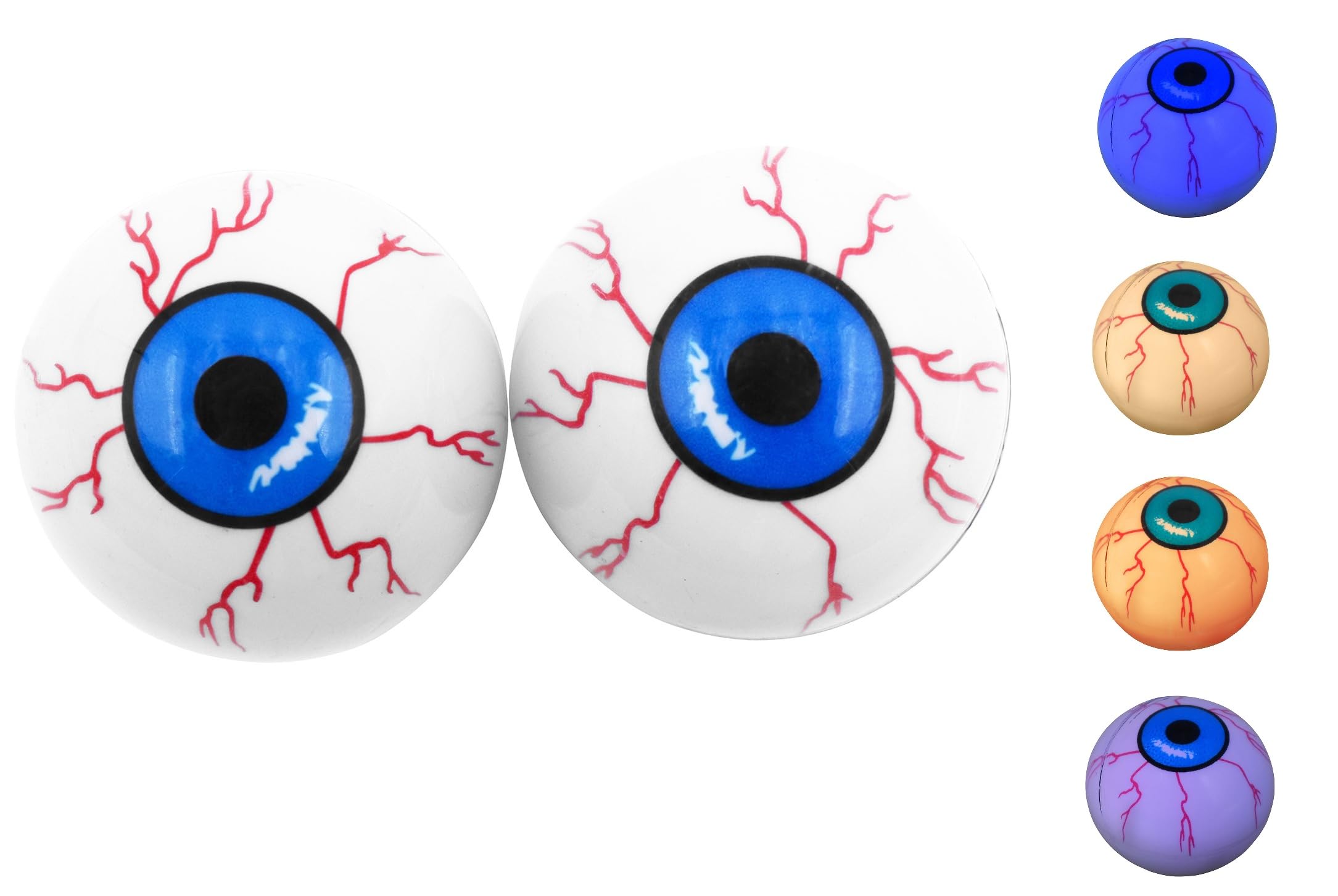 Photo 1 of Nicky?Bigs Novelties Light?Up Flashing Wobbly Blue Gravity Eyes (2?Pack) Multicolor LED Spooky Eyeballs for Floating Halloween Punch Bowl, Tabletop Game, Cosplay & Party Decor