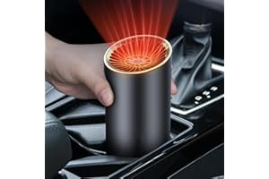 Car Heater Fan, TOTMOX 180° Rotating Silver Grey with Stent USB Car Heater Fast Heating Defrost Defogger,12V 150W Suit for Ca