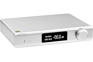 KGUSS Topping PRE90 Preamplifier Hi-Res Audio NFCA Modules RCA Balanced XLR Output for D90se D90 A90 EXT90 Audio DAC with Remote Control (Sliver)