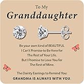 Limerencia G23 Titanium Earrings White Cubic Zirconia Post Studs 20G Implant Grade Pure Titanium Piercing Studs First Holy Communion Gifts for Girls Sensitive Ears