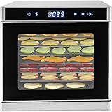 8 Trays Countertop Dehydrator, 700W Food Dehydrator, Stainless Steel Food Dryer Machine with 24 Hours Digital Timer for Jerky
