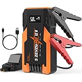 S ZEVZO ET05 Jump Starter 3000A Portable Car Jump Starter Battery Pack (7.2L Gas/ 5.5L Diesel), 51.8Wh 12V Jump Box with USB Ports, LCD Display and 3 Modes Flashlight