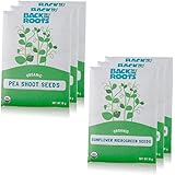 Back to the Roots 810667030377 Microgreen Bundle Sunflower & Organic Pea Shoot Seeds, Certified Organic, 0.56 Ounce (Pack of 