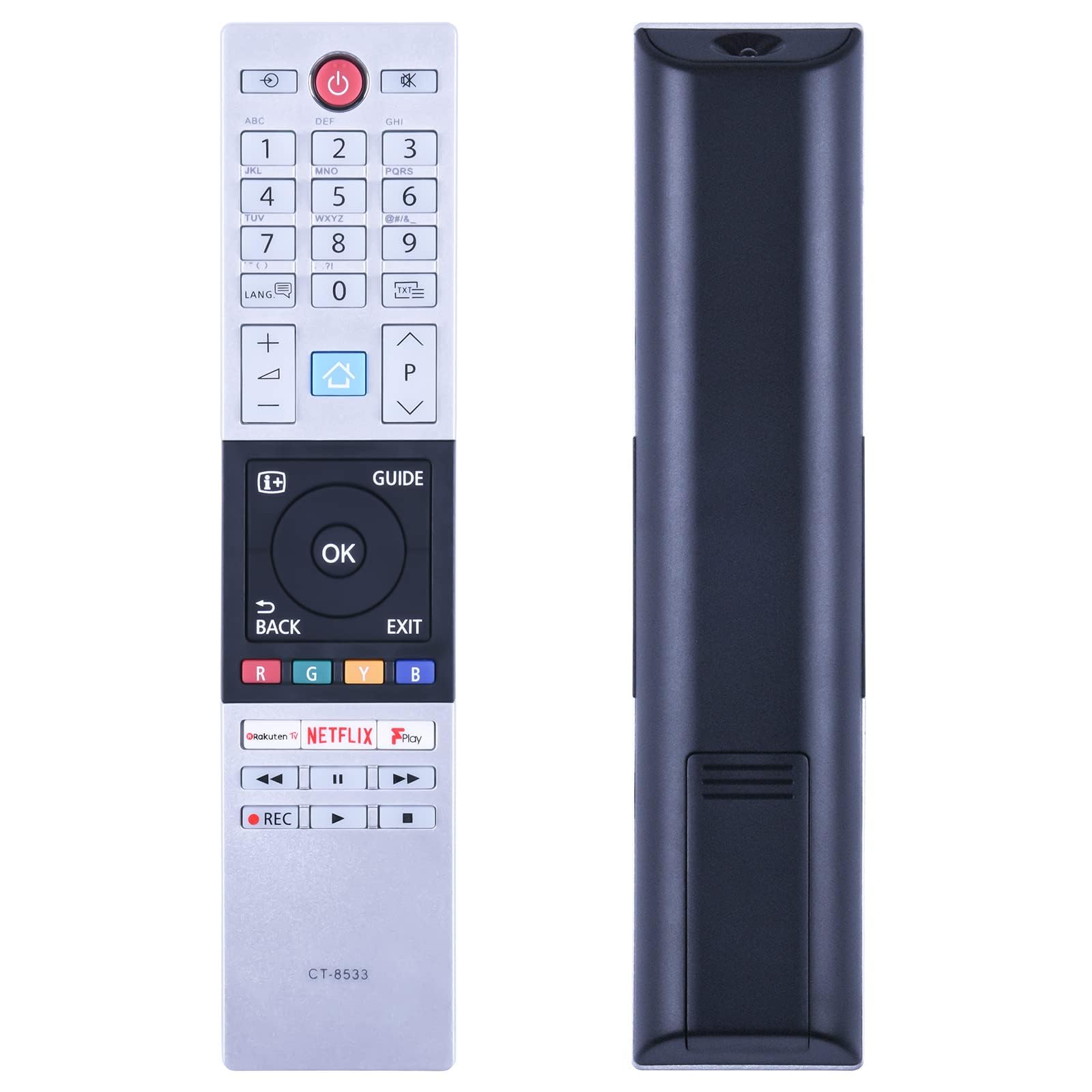 New CT-8533 Remote Control for Toshiba TV, GOUYESHO CT8533 RC42150 Remote Replacement Compatible with Toshiba 2018 2019 Smart TVs with 3 Shortcut Buttons
