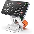 KU XIU Fast Wireless Charger, Magnetic Foldable 3 in 1 Charging Station for iPhone 16/15/14/13/12/Pro/Plus/Pro Max, 5W Portable Charger for Apple Watch9/8/7/6/5/4/3/SE, for Airpods3/2/Pro-White