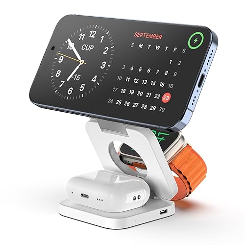 KU XIU Fast Wireless Charger, Magnetic Foldable in Charging