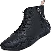 GJUYC Chelsea Boots Mens Leather Shoes For Men High Top Sneakers Casual Handmade Work Men's Size Man Shoe