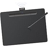 Wacom Intuos Medium, Bluetooth Graphic Drawing Tablet with Pen + Software | Battery-free pen, 4 ExpressKeys for shortcuts, works with Mac, Windows &amp; Chromebook; Ideal for creators, students &amp; teachers