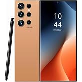 ExAchat I25 Ultra Unlocked Smartphone 5G Dual SIM Unlocked Cell Phones 256GB+8GB Android 14 Cell Phone 6.82" HD Screen 6800mAh Long Battery Built in Pen. (Orange)